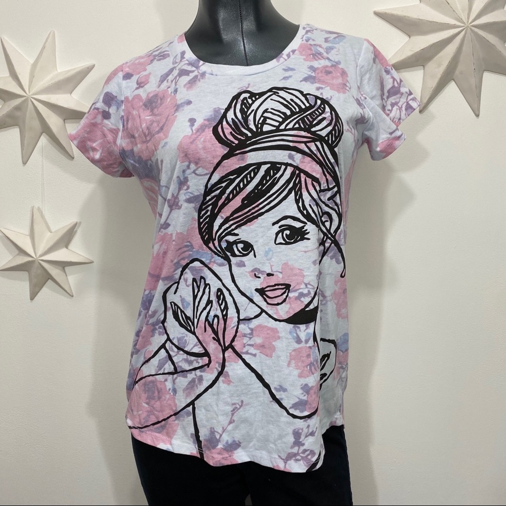 Cinderella Disney floral print tee shirt